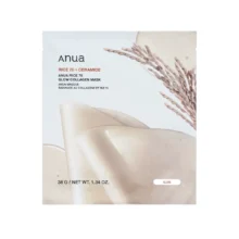 ماسک صورت ورقه ای روشن کننده حاوی کلاژن برنج و سرامید آنوا مدل Anua Rice 70 Glow Collagen Mask
