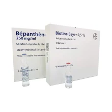 آمپول بیوتین بپانتن بایر پک کامل 12 عددی مدل Bayer Bepanthene 250 mg/ml Solution Injectable I.M. 6 Ampoules