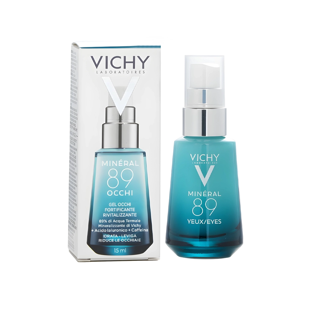 سرم دور چشم آبرسان و تقویت کننده مینرال ویشی مدل Vichy Mineral 89 Eyes Hyaluronic Acid Eye Gel